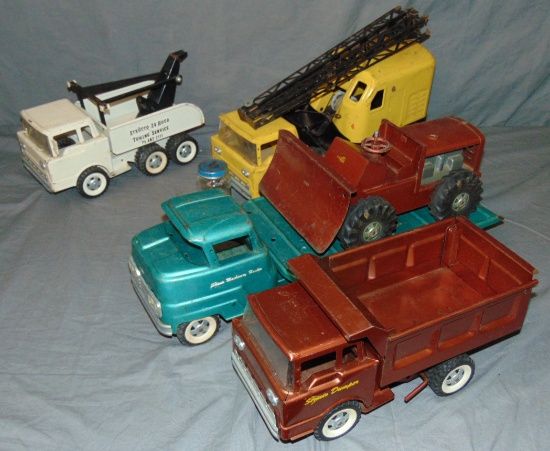 5 Vintage Structo Trucks