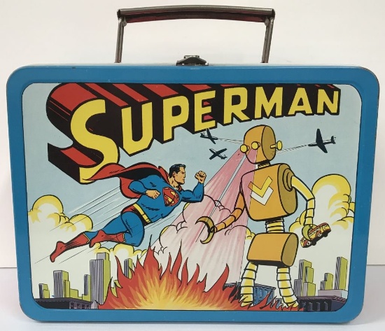 1954 Superman vs The Robot Metal Lunchbox