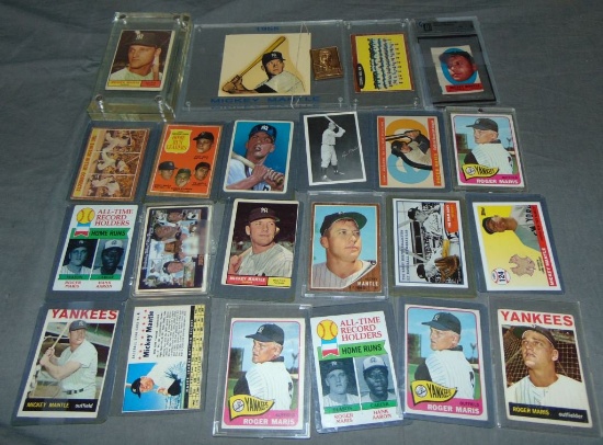 Mickey Mantle & Roger Maris Baseball Card Lot