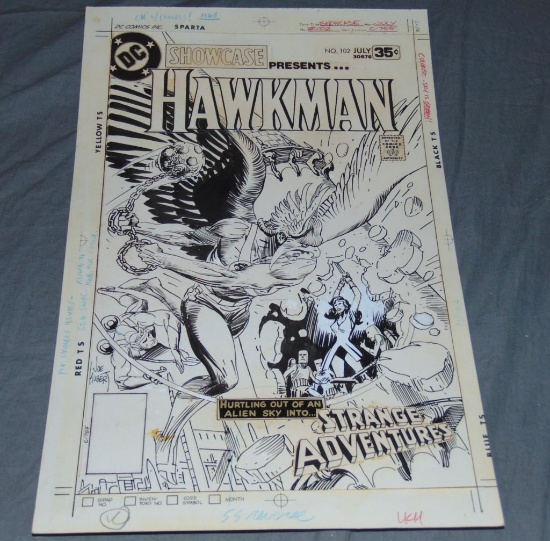 Joe Kubert. Showcase 102 Hawkman. Cover Art.