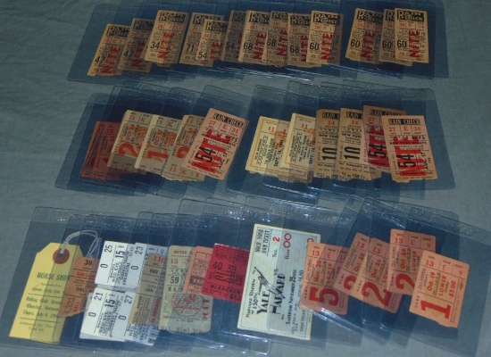 1940's & 1950's Vintage Sports Ticket Stubs