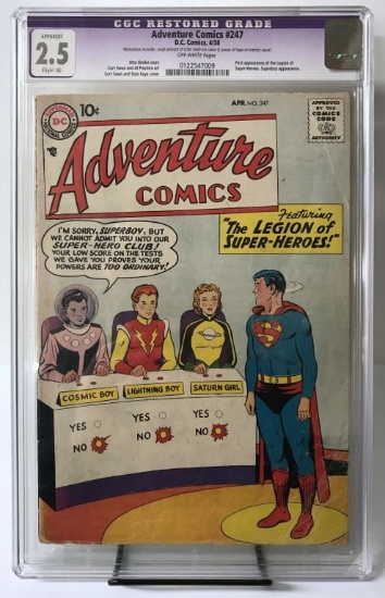 DC, Adventure Comics #247, CGC Apparent 2.5