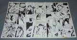 Lot of Five Original Comic Book Pages.