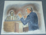 Bill Lignante. Courtroom Trial Art. Rodney King.