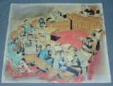 Bill Lignante. Courtroom Trial Art. Charles Manson