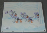 Signed Virgil Ross Drawing, Bugs & Daffy Duck