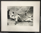 Nat Fein Signed Photo, Jackie Robinson Steals Home