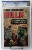 Marvel, Incredible Hulk #2, CGC 4.0