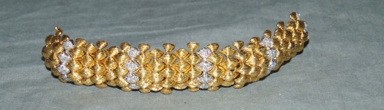 18 K White and Gold Diamond Bracelet.