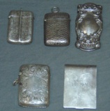 Lot of Five Sterling Match Safes.