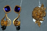 Pilippe Ferrandis. Barrera. Earrings amd Brooch.