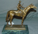 Bronze of a Jockey on Standing Horse, Bonheur