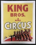 King Bros. 3 Ring Circus Poster