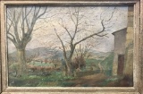 Eugene Paul Ullman, Oil on Canvas Landscape