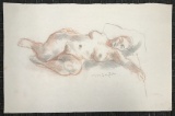 Moses Soyer, Pencil Signed Figure Study #2