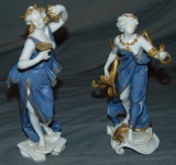 Pair of German Porcelain Figurines, Crown Mark