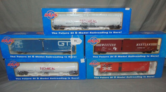 5 Atlas Standard O Freight Cars