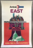 1972 Amtrak East Travel Poster, David Klein