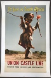 Union Castle Line, South Africa Travel Poster