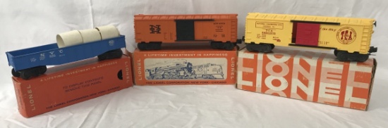 3 Late Boxed Lionel Freight Cars