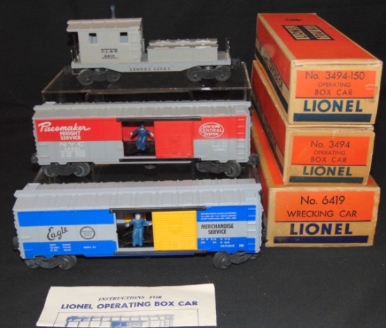 3 UNRUN Lionel Freight Cars
