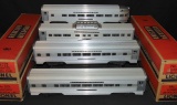 4 Clean Boxed Lionel 2500 Series Passenger Cars