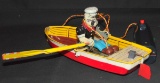 Battery Op R/C Popeye Rowboat, Linemar, Japan