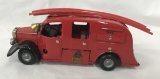 Tin Litho Clockwork Tri-Ang Minic Fire Truck