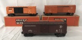 3 Boxed Lionel Boxcars