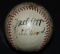 1940's Star Baseball Signed. PSA Certificate.