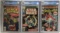 Lot of Three Graded CGC Marvel Comics.