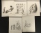 Original Cartoon Art. Lot of Five