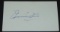 Jimmie Foxx Signed Index Card