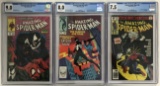 Spiderman Lot of Three CGC Graded Books.