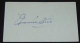 Jimmie Foxx Signed Index Card