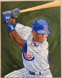 Alfonso Soriano Topps Orig Artwork by Dick Perez