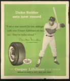 1950's Duke Snider Copper Tires Advertising Poster