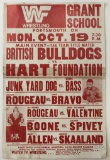 1980's WWF Poster, Hart Foundation, Junk Yard Dog