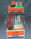 Nice Boxed Lionel 3361 & 3656 Operating Cars