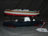 Tin Toy Boat & Submarine