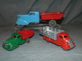 3 Pressed Steel Toy Trucks