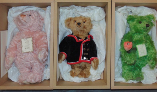 (3) Boxed Limited Edition Steiff Bears