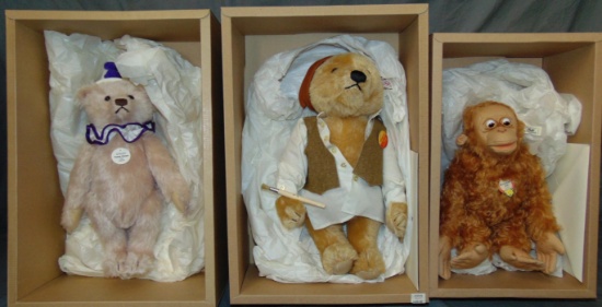 (3) Boxed Limited Edition Steiff Bears