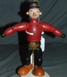 Unique Folk Art Style Wood Jointed Wimpy Doll