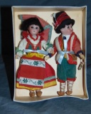 Pair of Bisque Head dolls.