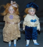 Pair of All Bisque Dolls.