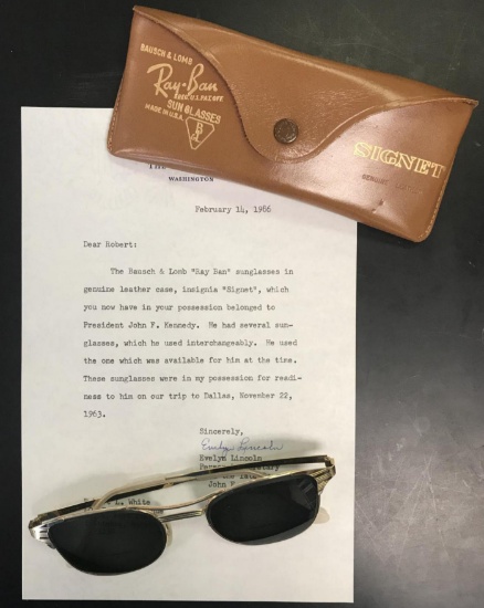 John F. Kennedy's Ray-Ban Sunglasses & Case | Art, Antiques & Collectibles  Other Collectibles | Online Auctions | Proxibid