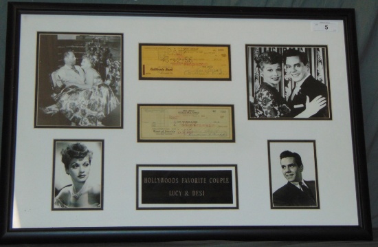 Lucille Ball and Desi Arnaz Signed Checks.