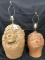 Lot of 2 Sand Stone Like Figural Table Lamps