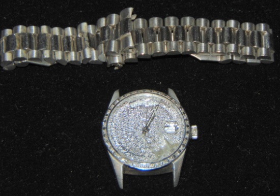 14K White Gold Man's Rolex.